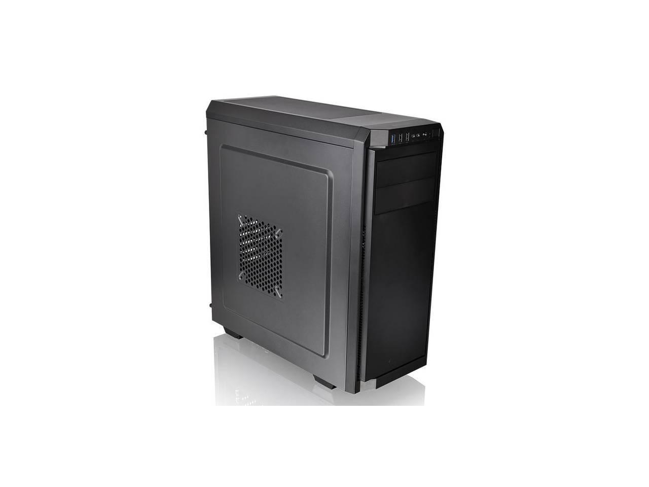 Thermaltake V100 C+P CA-3K7-45M1NU-02 No Windows Perforated Side Panel ATX Mid Tower with PS-TTP-0450NN1ANU-1 (Black)