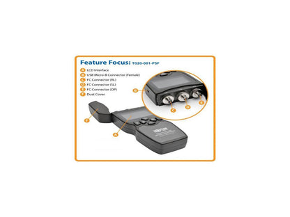 Tripp Lite Multi-Function Optical Fiber Cable Tester with Power Meter, Light Source & Visual Fault Locator (T020-001-PSF)
