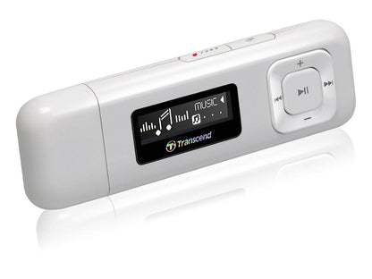 8GB Transcend USB Digital MP3 Music Player, FM Radio and a Voice Recorder MP330 (White) Model TS8GMP330W