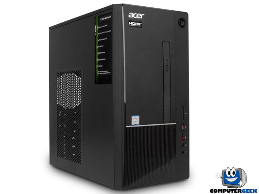 Acer Aspire TC Series Destop, Intel 6-Core i5-8400 Upto 4.0GHz, 16GB DDR4, 256GB SSD, DVD-RW, VGA, HDMI, USB, Card Reader, Wi-Fi, Bluetooth, Windows 10 Home 64Bit