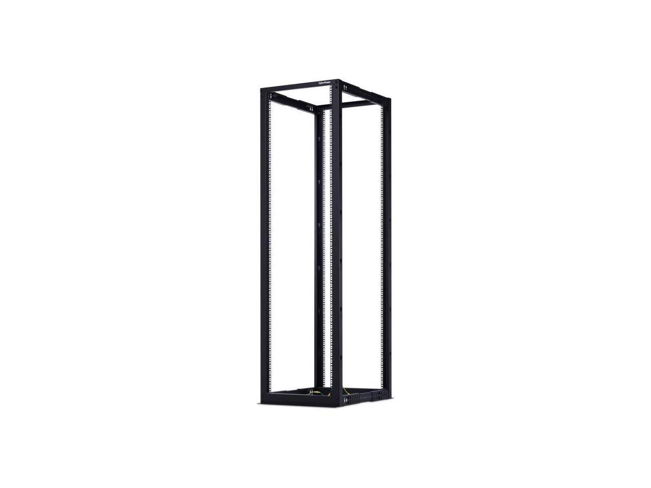 CyberPower - CR45U40001 - CyberPower 4-post Open Frame 19 Rack - 19 45U Wide x 40 Deep Floor Standing - Black - 1760 lb