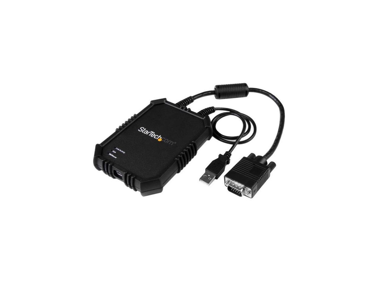 StarTech.com NOTECONS02X Laptop to Server KVM Console - Rugged USB Crash Cart Adapter with File Transfer and Video Capture