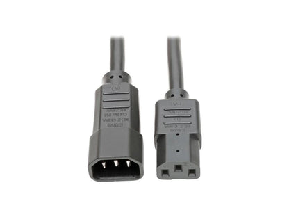 Tripp Lite Heavy-Duty Power Extension Cord, 15A, 14AWG (IEC-320-C14 to IEC-320-C13), 3-ft