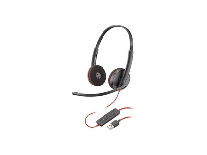 Plantronics Blackwire 3220 USB-A Headset, On-Ear Mono Headset, Wired
