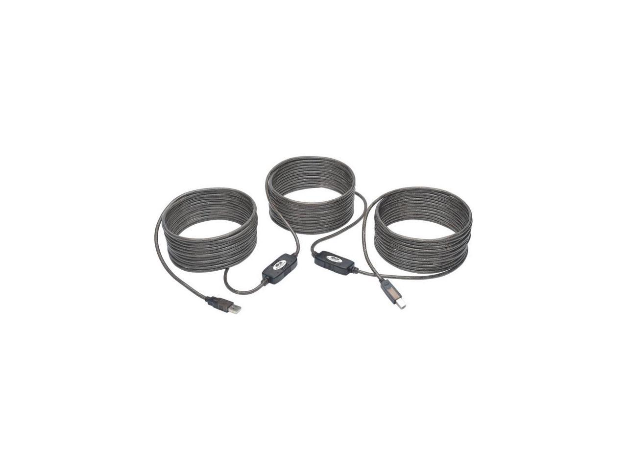 Tripp Lite USB 2.0 Hi-Speed Active Repeater Cable A/B M/M 480Mbps 50' 50ft