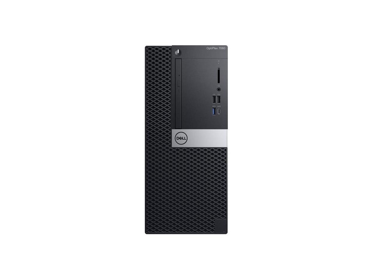 Dell OptiPlex 7060 Desktop Computer GH6JJ - Core i7 i7-8700 - 8 GB RAM - 500 GB HDD - Mini-tower - Windows 10 Pro 64-bit - AMD Radeon RX 550 4 GB - DVD-Writer - English Keyboard