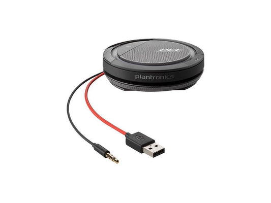 Plantronics Calisto 5200 Speakerphone - USB - Microphone - Battery - Portable - Black