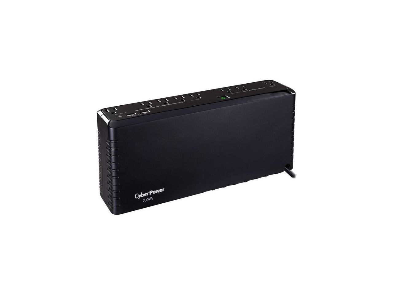 CYBERPOWER SYSTEMS (USA), INC. SL700U STANDBY, 8 X NEMA 5-15R, NEMA 5-15P W/5 FT CORD, USB CHARGE PORTS, 3YR WTY
