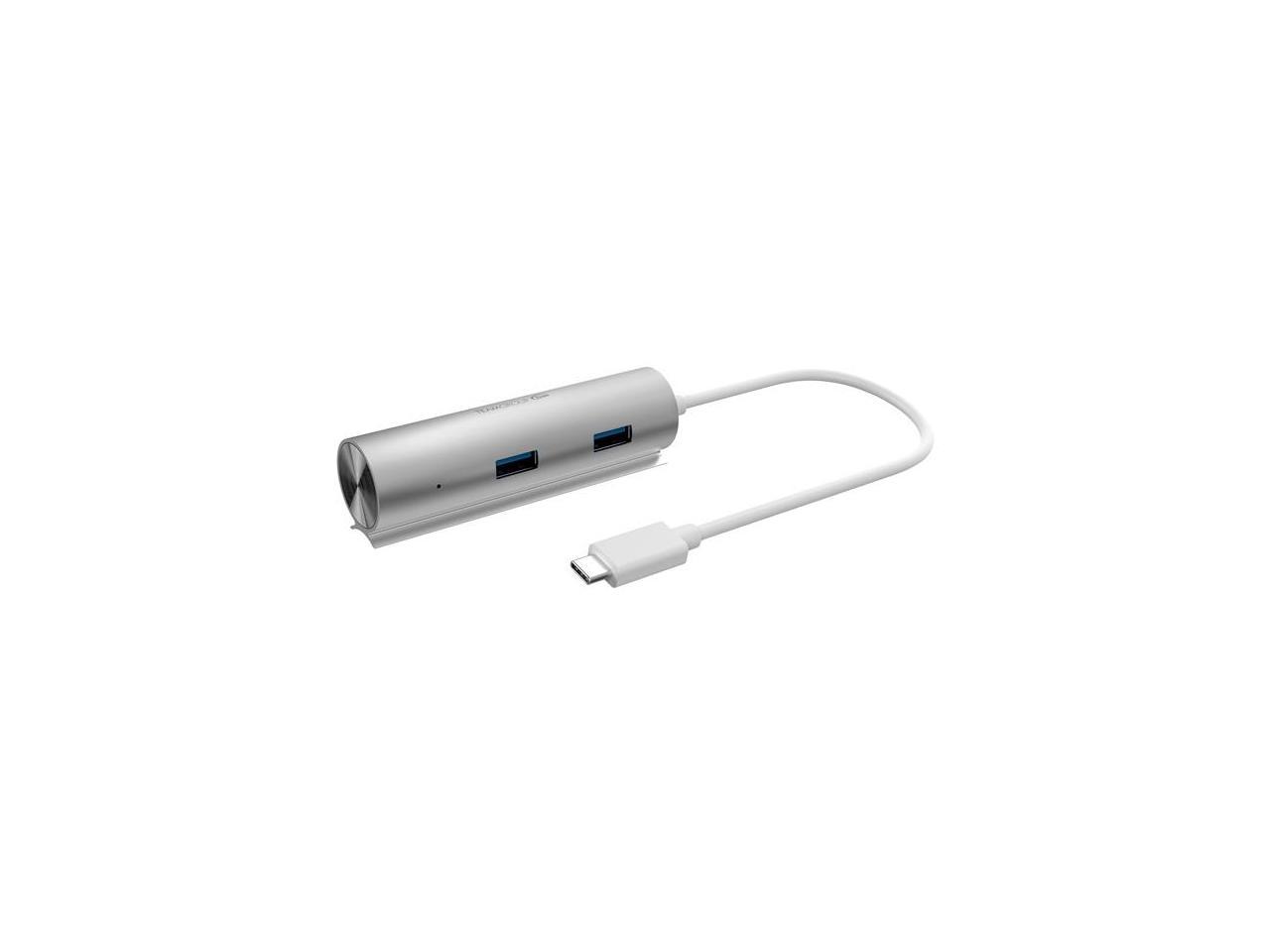 TEAMGROUP Type C to 4-port USB 3.1 Gen1 Hub Adaptor (WT03) for MacBook Pro 2015/2016/2017 Mac, ChromeBook - Silver