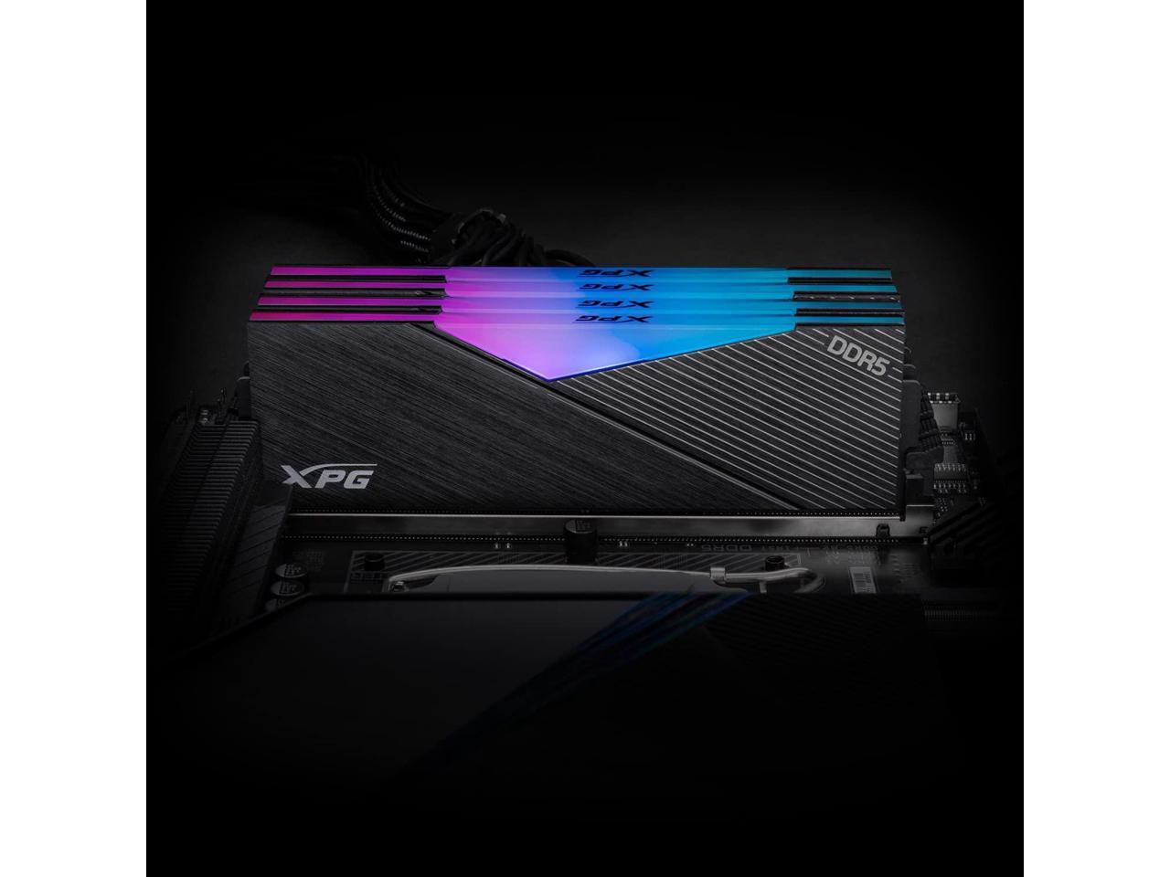 XPG LANCER DDR5 RGB 5200MHz 32GB (2x16GB) CL38-38-38 UDIMM 288-Pins Desktop SDRAM Memory RAM Kit (AX5U5200C3816G-DCLARBK)