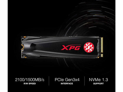 XPG GAMMIX Gaming SSD S5 Series: 256GB Internal PCIe Gen3x4 M.2 2280 (NVMe)