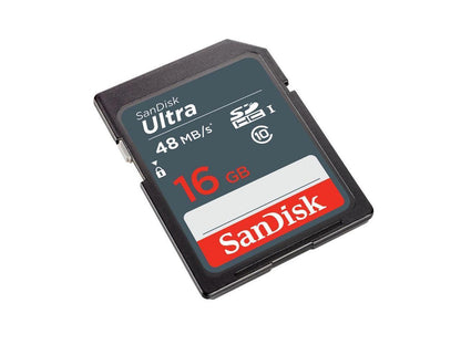 San Disk SDSDUNB-016G-GN3IN Ultra 16GB SD SDHC Memory Flash Card UHS-I Class 10 Read Speed