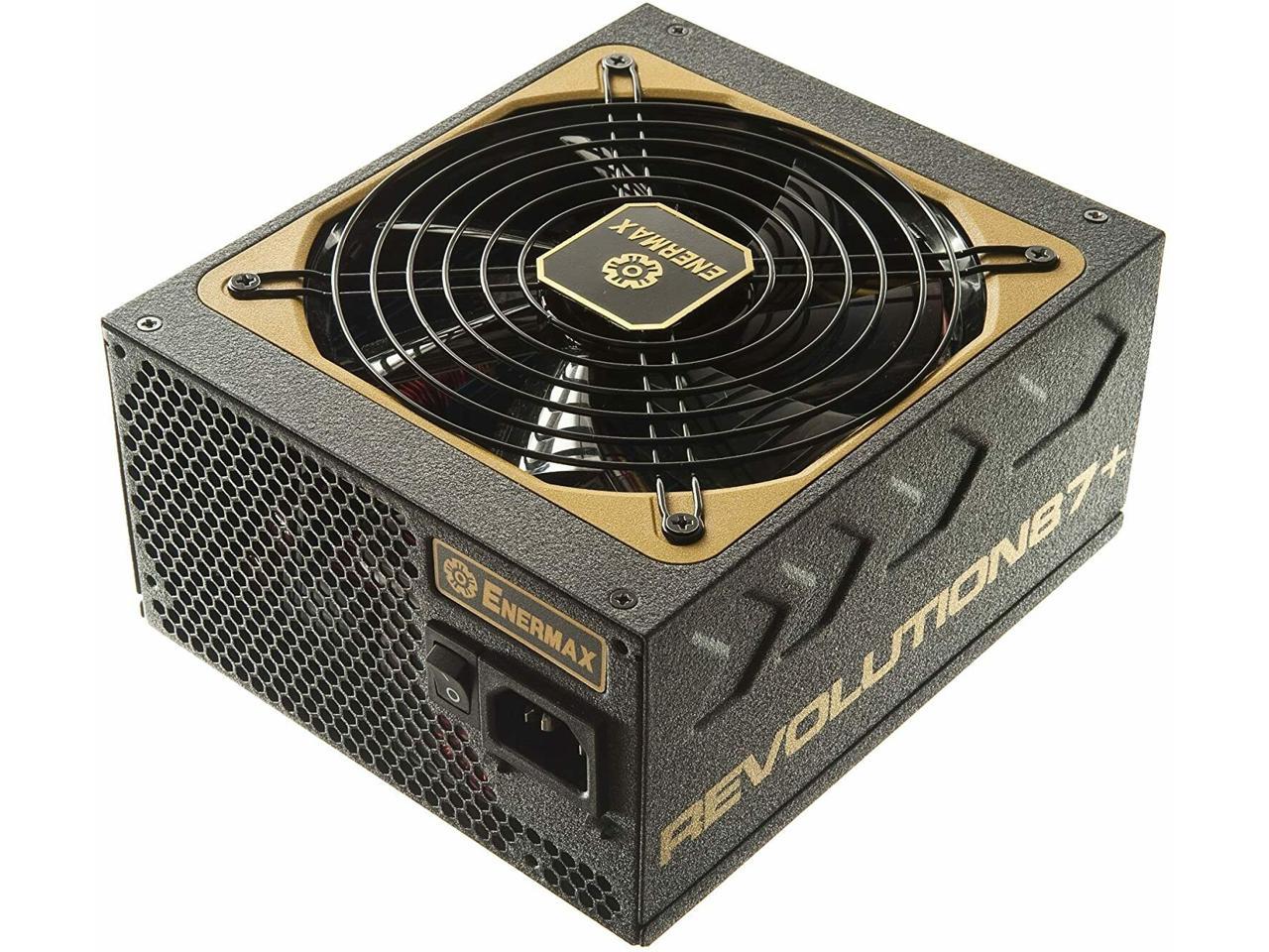 Enermax Revolution87+ 80 Plus Gold 1000W, Semi Modular, Multi Rail, Power Supply, ERV1000EWT-G