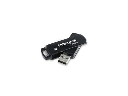 Integral 16GB Secure 360 Encrypted USB3.0 Flash Drive (256-bit AES Encryption) Model INFD16GB360SEC3.0