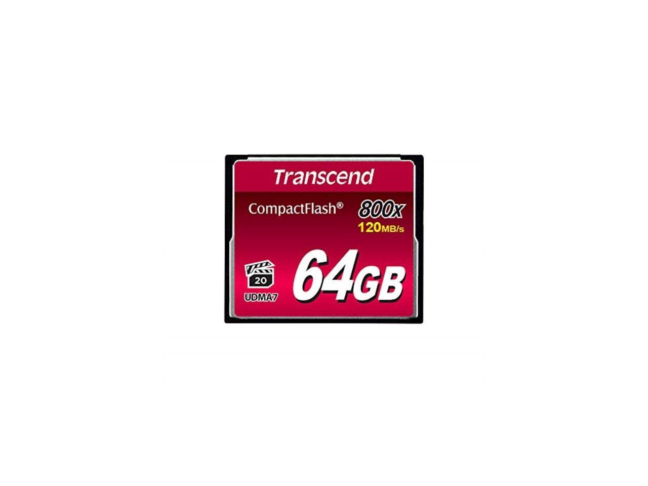 Transcend 64GB CompactFlash Memory Card 800x (TS64GCF800)