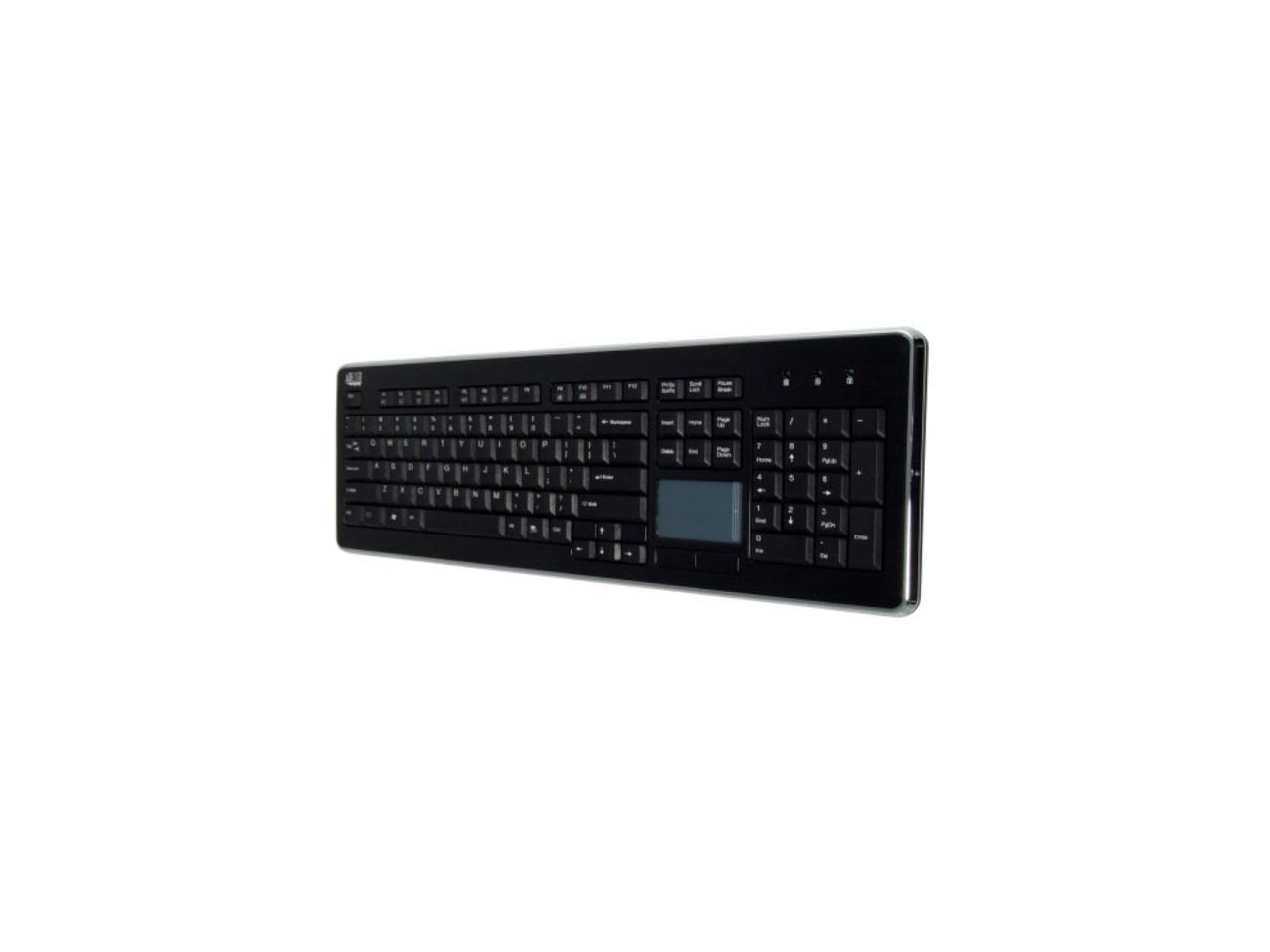 Adesso Wireless SlimTouch Desktop Touchpad Keyboard