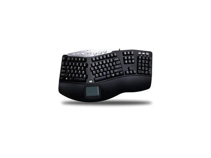 Adesso TRU-FORM PRO ERGONOMIC CONTOUR TOUCHPAD USB KEYB BLK W/HOTKEYS