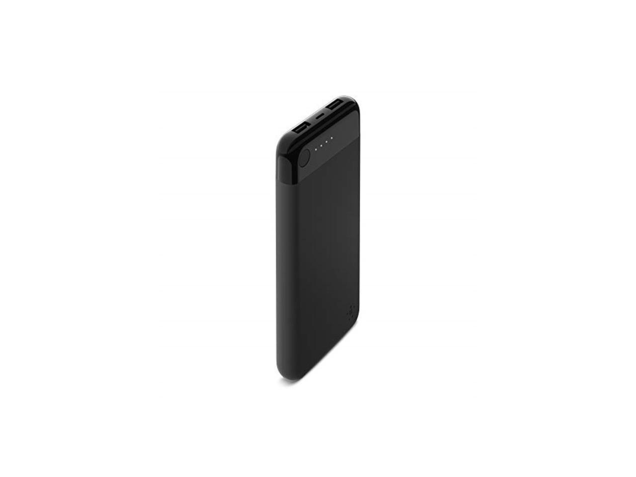 belkin boost charge power bank 10k with lightning connector mficertified 10000 mah portable charger for iphone/ipad/airpods, black