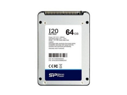 Silicon Power 64GB SSD-I20 2.5-inch IDE/PATA 9mm, Toshiba 19nm MLC Flash SSD Solid State Disk Model SP064GBSSDMMNI258T