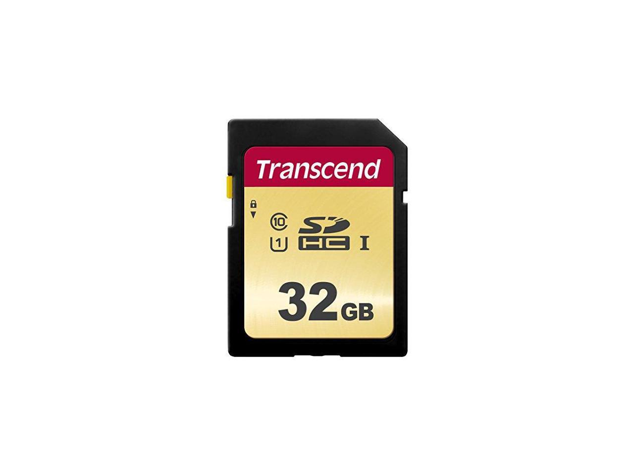 Transcend TS32GSDC500S 32GB UHS-I U1 SD Memory Card MLC