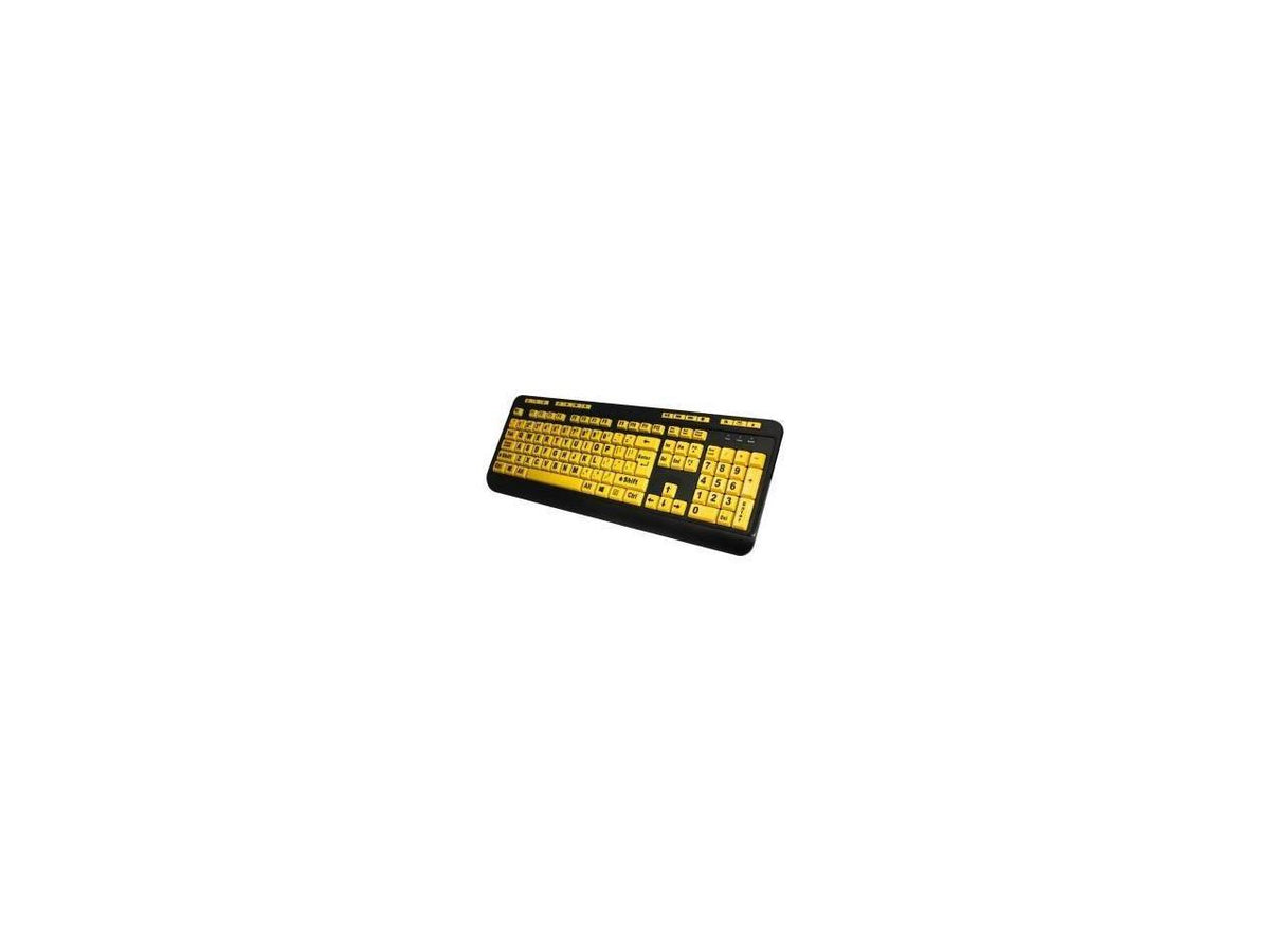 Adesso AKB-132UY EasyTouch 132 - Florescent Yellow Multimedia Desktop Keyboard