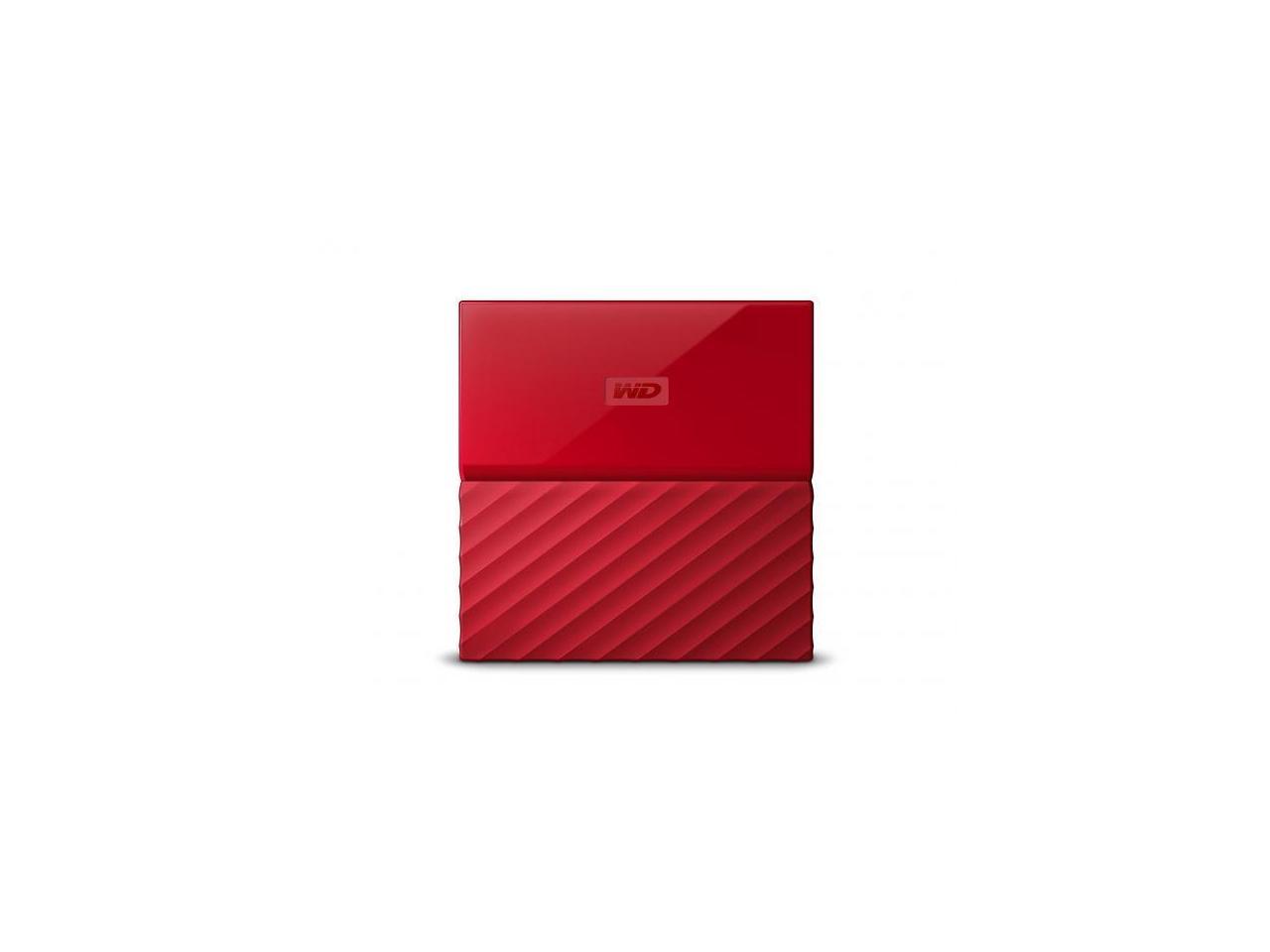 WD 2TB My Passport Portable Hard Drive USB 3.0 Model WDBS4B0020BRD-WESN Red