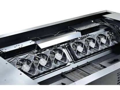 LIAN LI DK-05 FX Black Aluminum / Steel Desk Computer Case 2 x ATX PSU (Optional) Power Supply