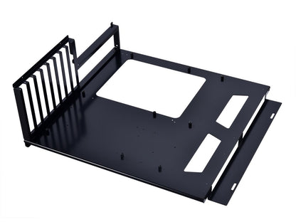 LIAN LI DK-04 FX Black Aluminum / Steel Desk Computer Case 2 x ATX PSU (Optional) Power Supply