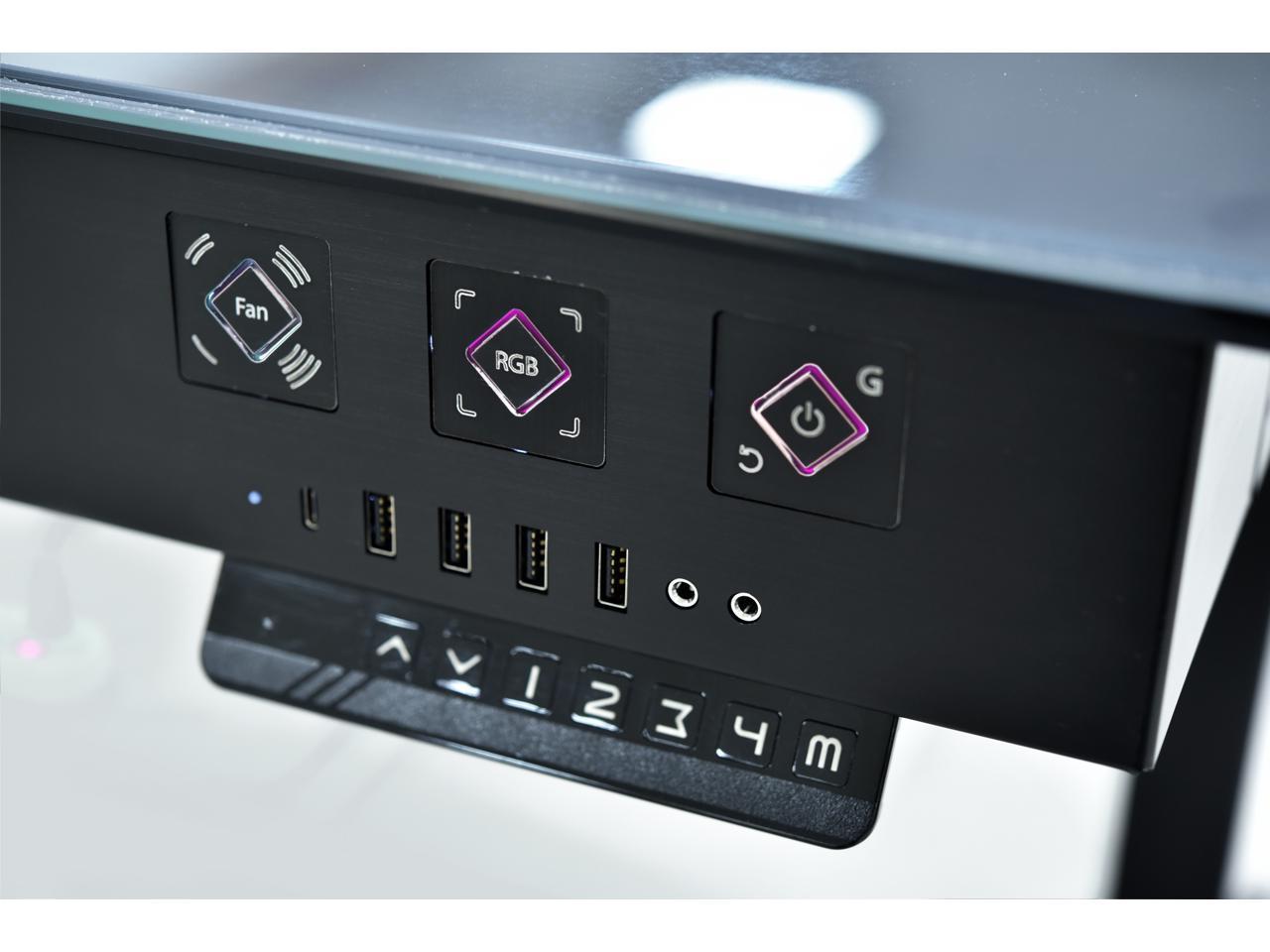 LIAN LI DK-05 FX Black Aluminum / Steel Desk Computer Case 2 x ATX PSU (Optional) Power Supply