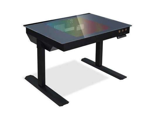 LIAN LI DK-04 FX Black Aluminum / Steel Desk Computer Case 2 x ATX PSU (Optional) Power Supply