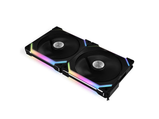 Lian Li UNI Fan SL140 RGB Black 2 x 14cm Fan Pack with Controller - UF-SL140-2B