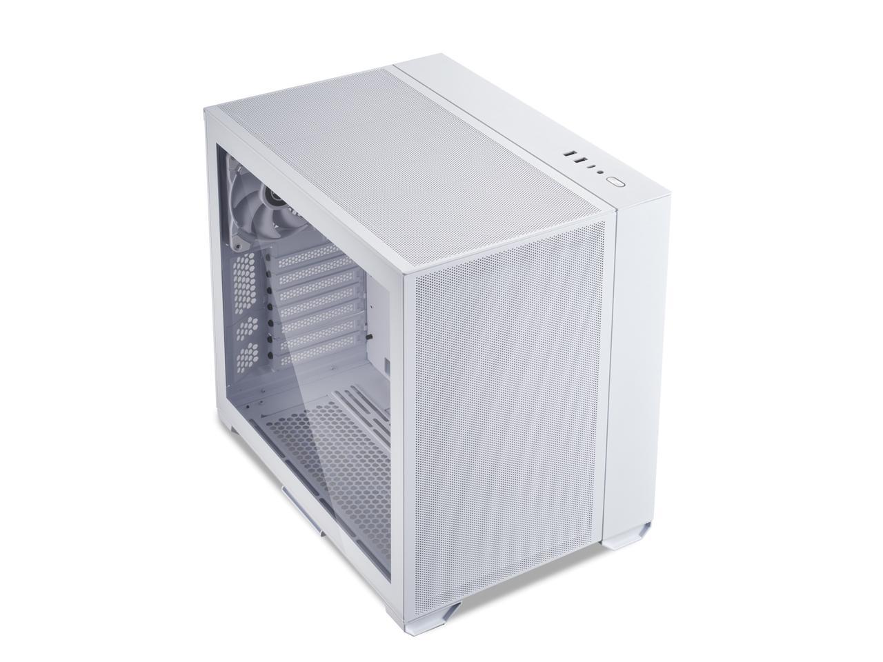 LIAN LI O11 AIR MINI White SPCC / Aluminum / Tempered Glass ATX Mini Tower Computer Case-- O11AMW