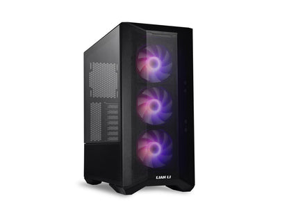 LIAN LI LANCOOL II MESH C RGB BLACK Tempered Glass ATX Case - Black Color ,Type C Included- LANCOOL II MESH C RGB-X