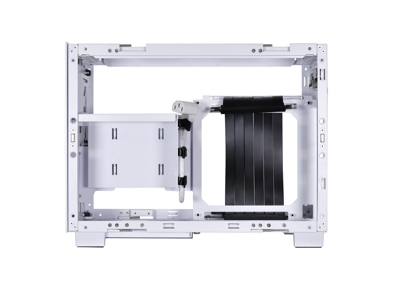 LIAN LI Q58 White Color SPCC / Aluminum / Tempered Glass Mini Tower Computer Case , PCI3.0 Riser Card Cable Included ---Q58W3