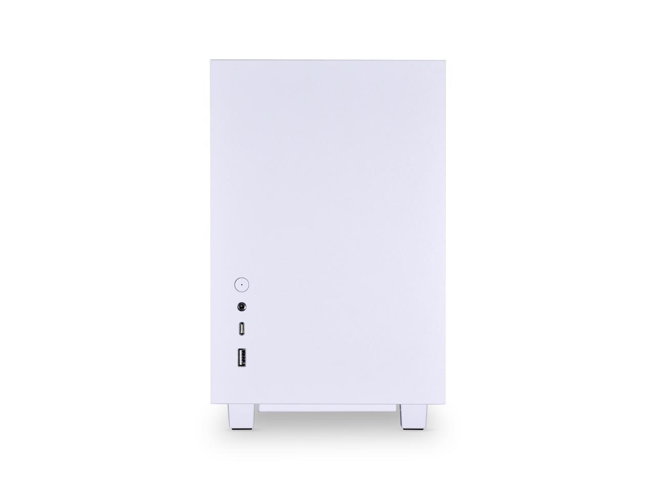 LIAN LI Q58 White Color SPCC / Aluminum / Tempered Glass Mini Tower Computer Case , PCI4.0 Riser Card Cable Included ---Q58W4