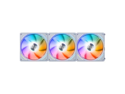 LIAN LI UNI FAN AL120 RGB WHITE 3X 12CM FAN PACK WITH CONTROLLER ---UF-AL120-3W