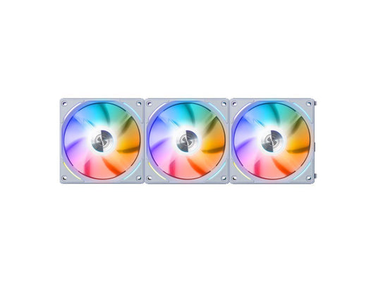 LIAN LI UNI FAN AL120 RGB WHITE 3X 12CM FAN PACK WITH CONTROLLER ---UF-AL120-3W