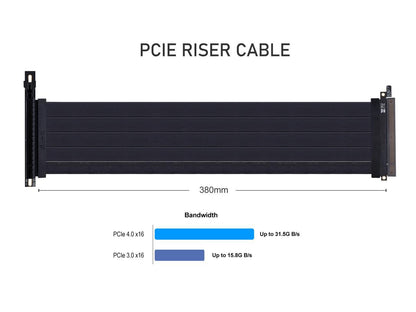 Lian-Li O11DE-2X Upright GPU Kit for O11 Dynamic EVO Black PCI-E 4.0 Riser Cable Included ---O11DE-2X
