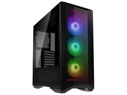 LIAN LI LANCOOL II MESH C RGB BLACK Tempered Glass ATX Case - Black Color ,Type C Included- LANCOOL II MESH C RGB-X