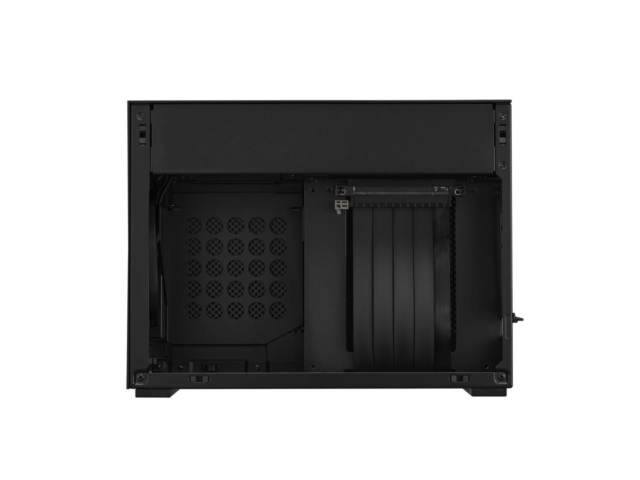 LIAN LI A4-H2O Black SPCC / Aluminum Mini-ITX Computer Case, PCI4.0 Riser Card Cable Included (A4-H2O X4)