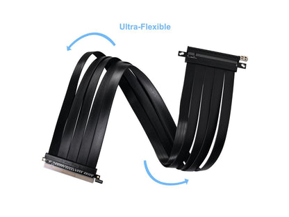 LIAN LI Premium PCI-E 16X 4.0 Black Extender Riser Cable 600 mm , Black Color ---PW-PCI-4-60X