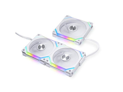 LIAN LI UNI Fan SL120 V2 RGB White 3x 12cm Fan Pack with Controller - UF-SL120V2-3W