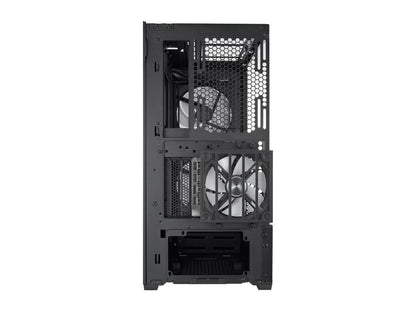 LIAN LI LANCOOL 216 X Black Steel / Tempered Glass ATX Mid Tower Computer Case ,2x 16 cm PWM Fans Included (Non RGB ) ----LANCOOL 216X