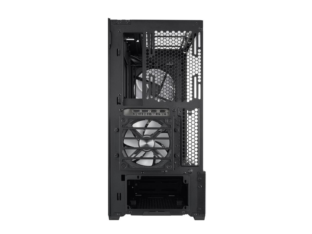 LIAN LI LANCOOL 216 X Black Steel / Tempered Glass ATX Mid Tower Computer Case ,2x 16 cm PWM Fans Included (Non RGB ) ----LANCOOL 216X