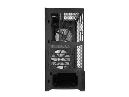 LIAN LI LANCOOL 216 X Black Steel / Tempered Glass ATX Mid Tower Computer Case ,2x 16 cm PWM Fans Included (Non RGB ) ----LANCOOL 216X
