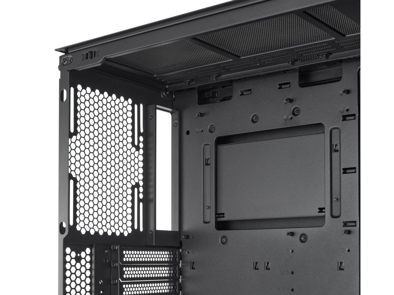 LIAN LI LANCOOL 216 X Black Steel / Tempered Glass ATX Mid Tower Computer Case ,2x 16 cm PWM Fans Included (Non RGB ) ----LANCOOL 216X