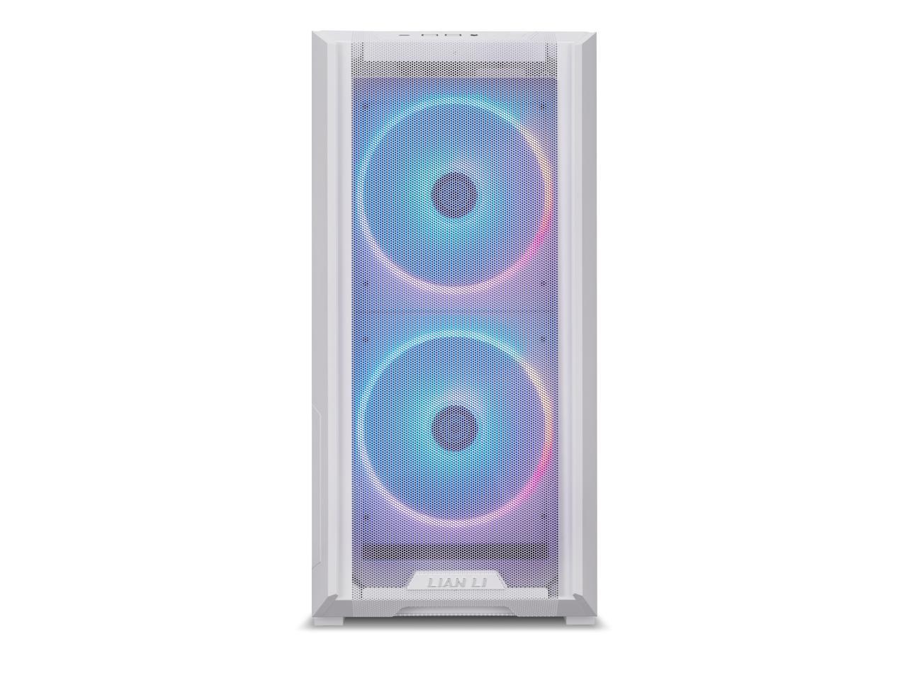 LIAN LI LANCOOL 216RW White Steel / Tempered Glass ATX Mid Tower Computer Case ,2x 16 cm ARGB Fans Included ----LANCOOL 216RW