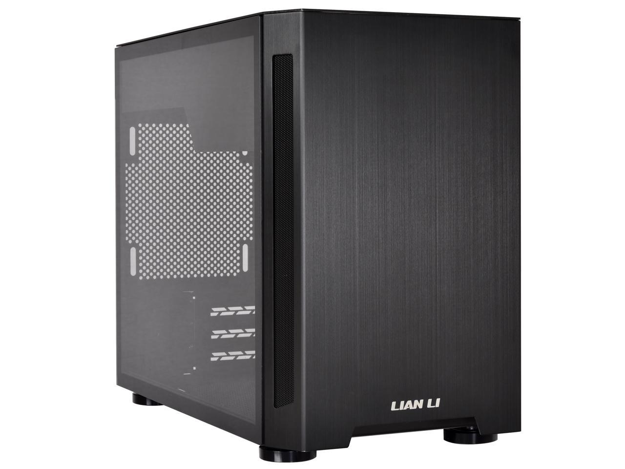 LIAN LI TU150 Aluminum Tempered Glass ITX Case - Black Color - TU150WX