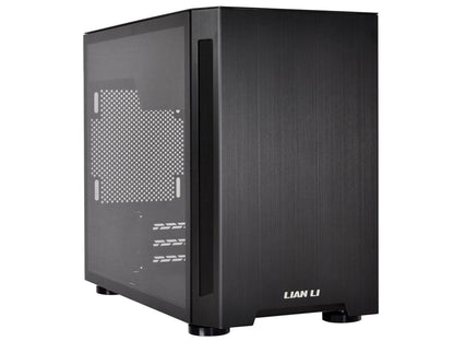 LIAN LI TU150 Aluminum Tempered Glass ITX Case - Black Color - TU150WX