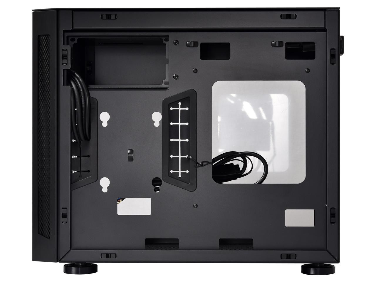 LIAN LI TU150 Aluminum Tempered Glass ITX Case - Black Color - TU150WX